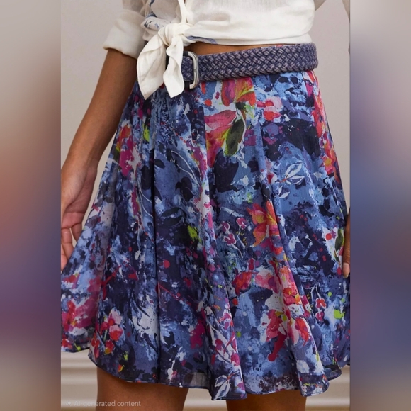 Ralph Lauren Dresses & Skirts - Lauren Ralph Lauren Print Crinkle Georgette Mini Skirt, 20 Inches